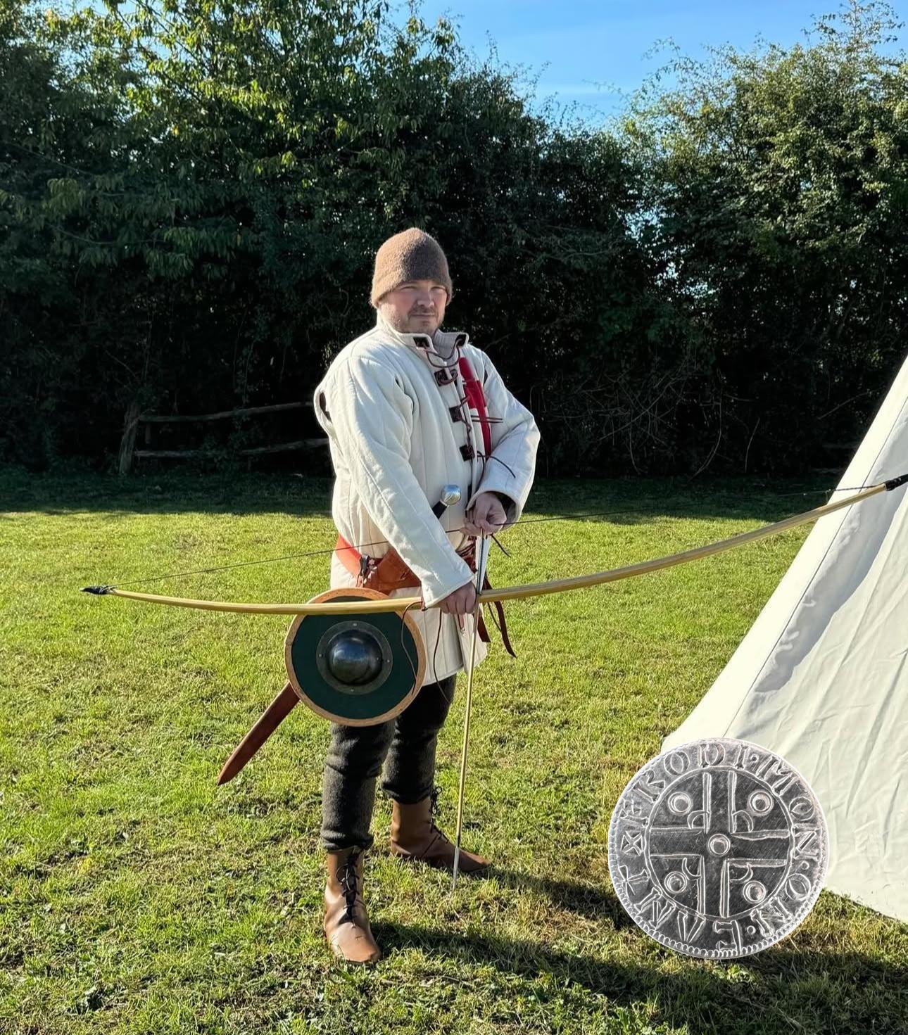 14th century coin striking at a heritage site