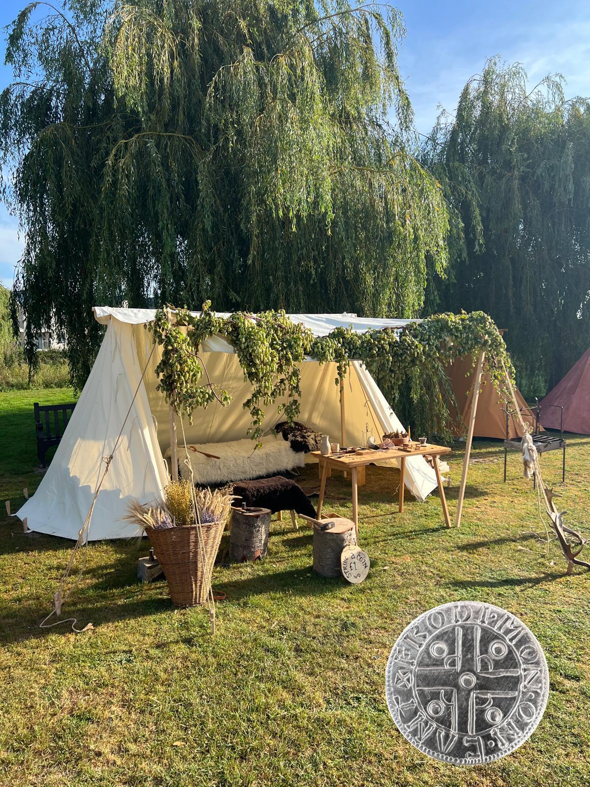 Frodi's medieval display tent at a heritage event