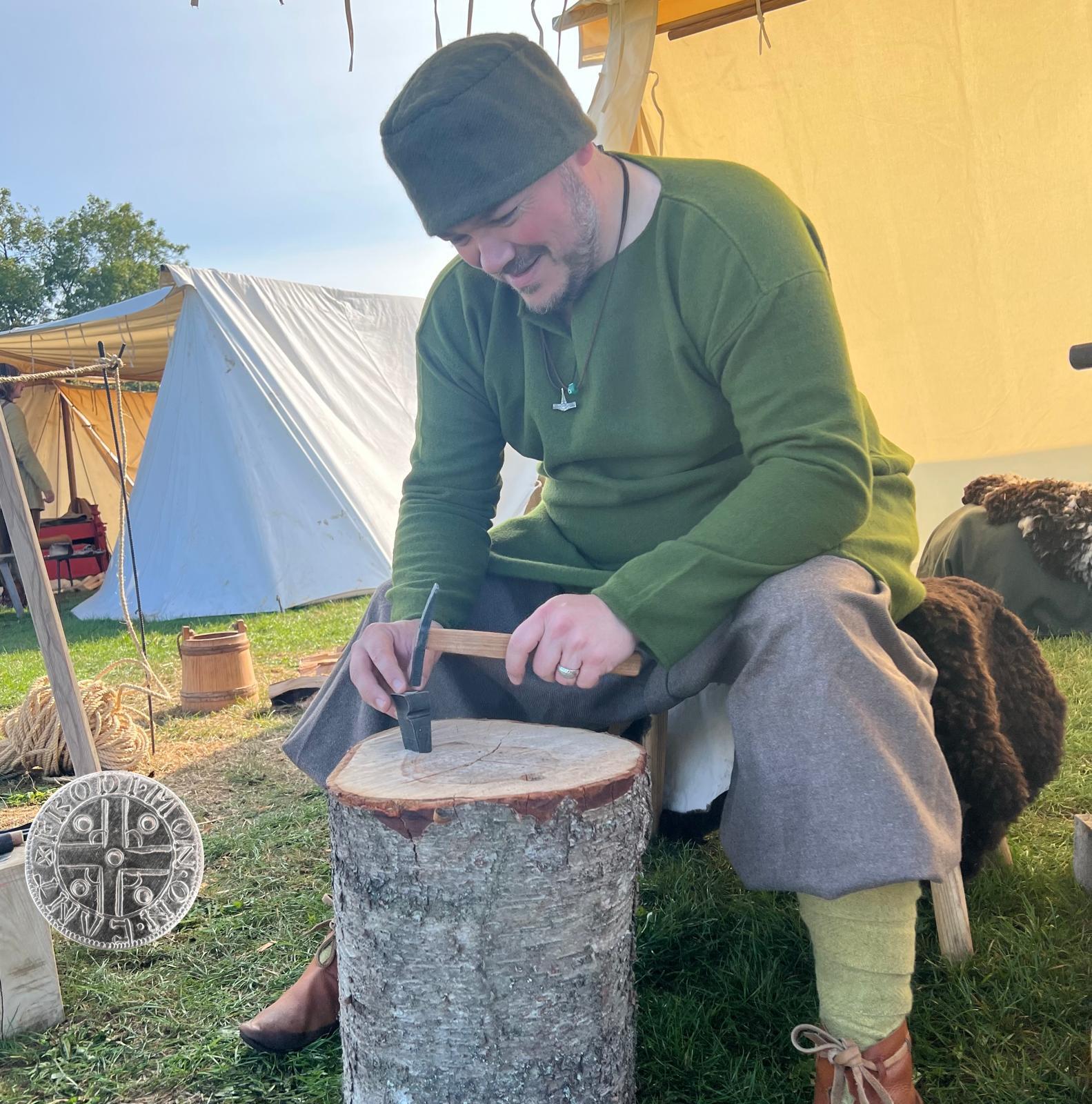 Making coin blanks — an authentic part of the medieval minting process