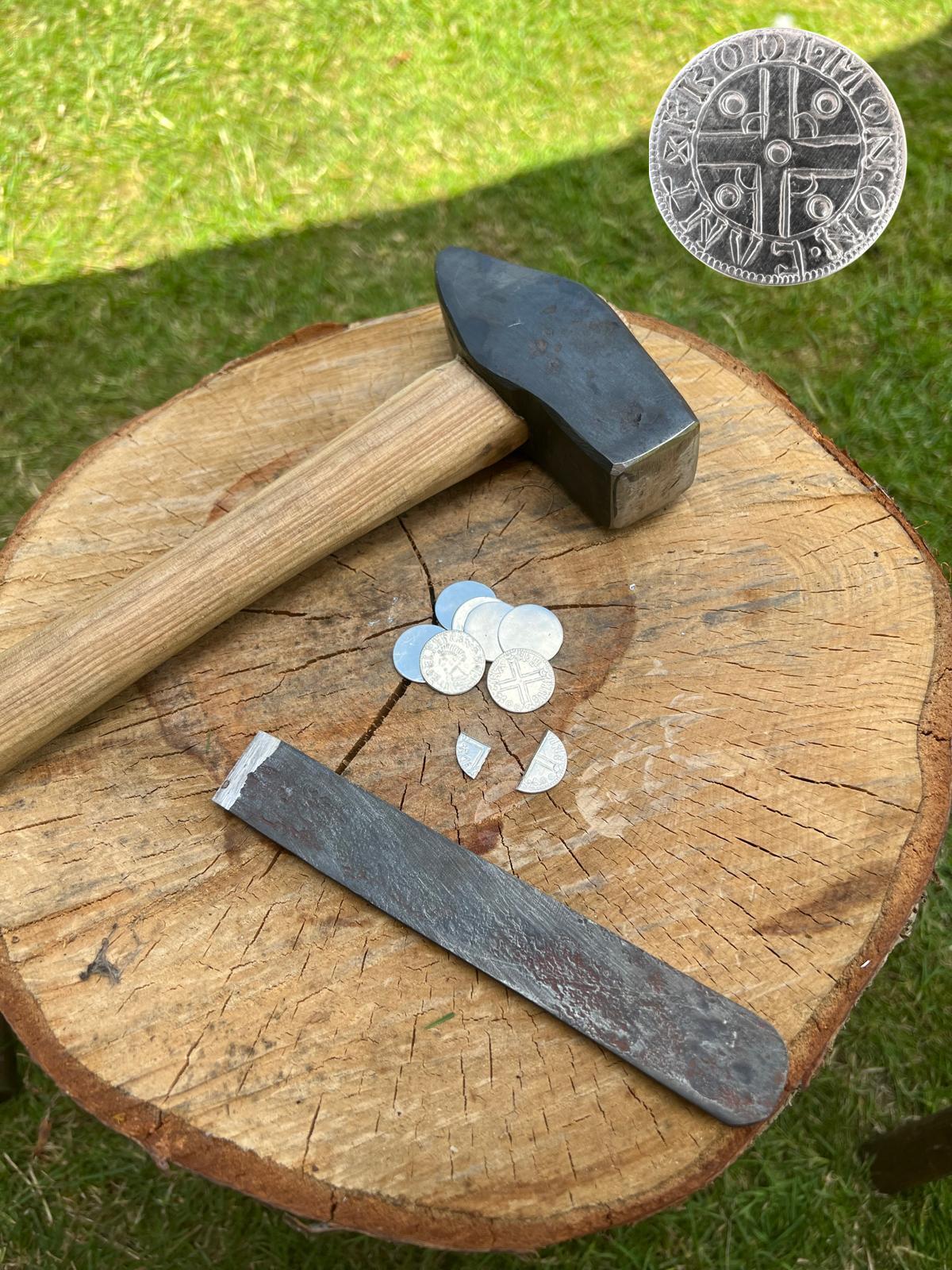Cutting coins — the authentic medieval process demonstrated by Frodi