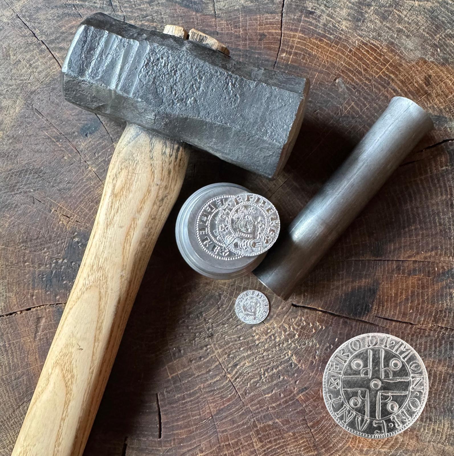 The hammer used in medieval coin striking