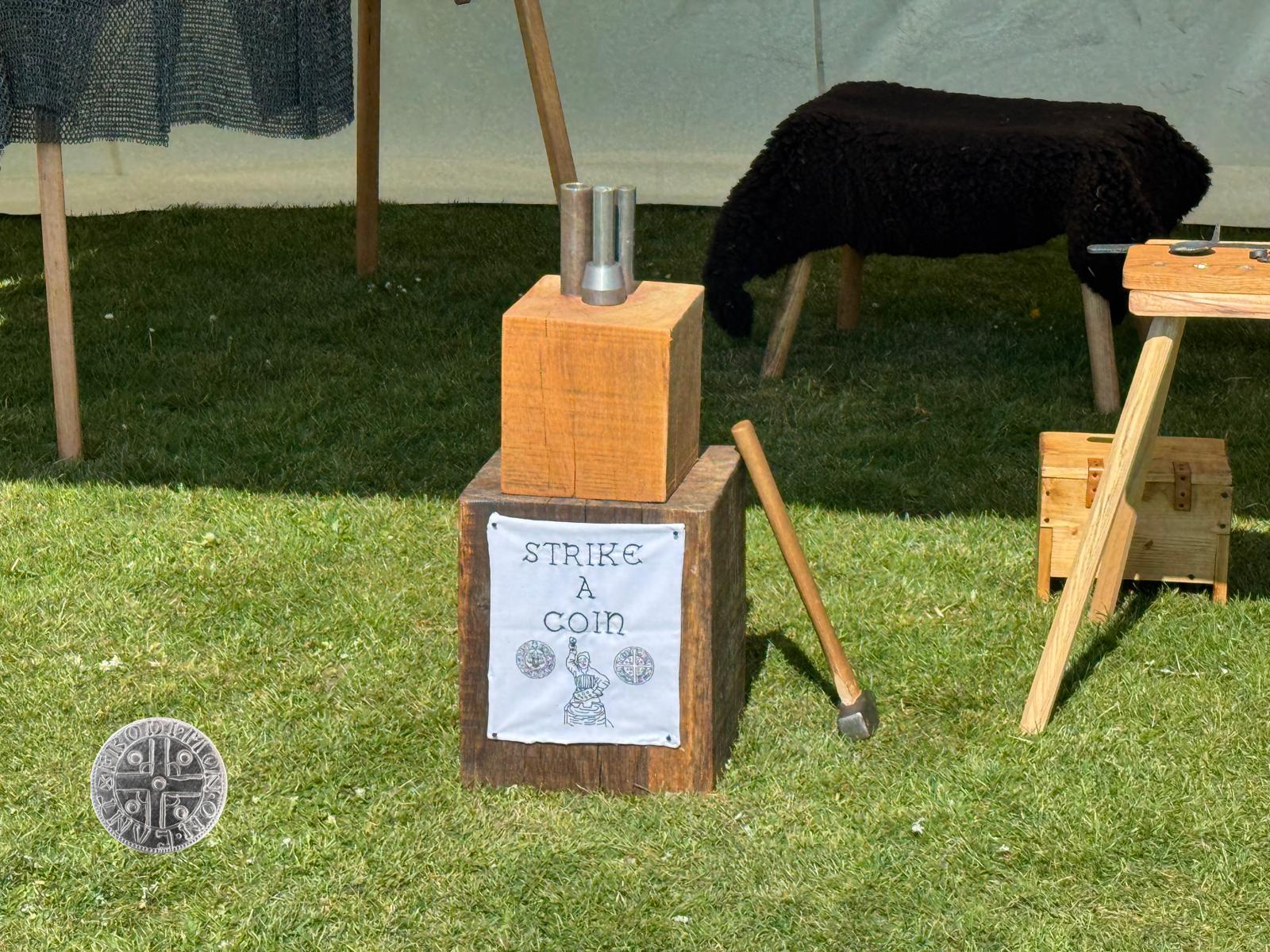 Striking a coin — the have-a-go experience with Frodi